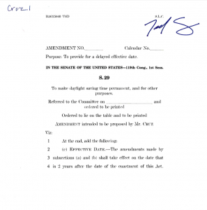 amendment for a two-year phase-in of the Sunshine Protection Act
